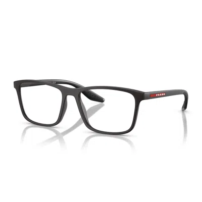 Prada Linea Rossa Ps 01qv Czh1o1 Azzurro Trasparente Glasses In Black