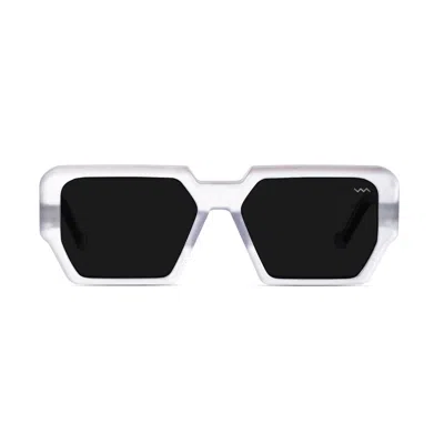 Vava Wl0065 White Label Crystal Matte Sunglasses In White