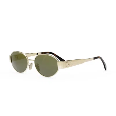 Celine Cl40235u Metal Triomphe 30n Gold Sunglasses