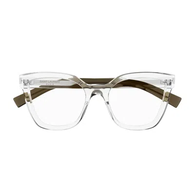 Saint Laurent Sl 748 Linea Corner Angle 006 Crystal Trasparente Glasses