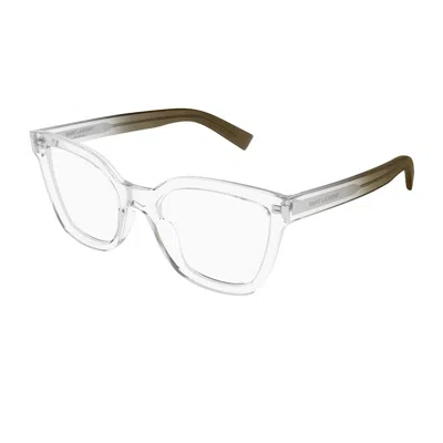 Saint Laurent Sl 748 Linea Corner Angle 006 Crystal Trasparente Glasses