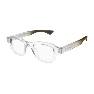 Saint Laurent Sl 791 Opt Linea Sl Logo 004 Crystal Trasparente Glasses In Transparent