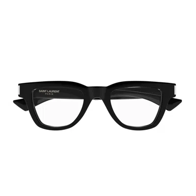 Saint Laurent Sl 789 Jacques Opt Linea Corner Angle 001 Black Crystal Glasses