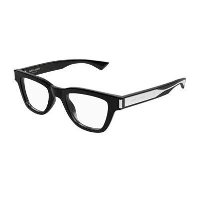 Saint Laurent Sl 789 Jacques Opt Linea Corner Angle 001 Black Crystal Glasses