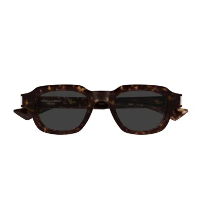 Saint Laurent Square-frame Sunglasses In Brown