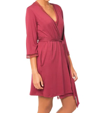 Twelve Eighty Eight Rebecca Elbow Sleeve Robe In Wine