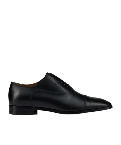 Christian Louboutin Seriox Cap-toe Leather Oxford Shoes In Black