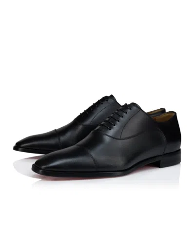 Christian Louboutin Seriox Cap-toe Leather Oxford Shoes In Black