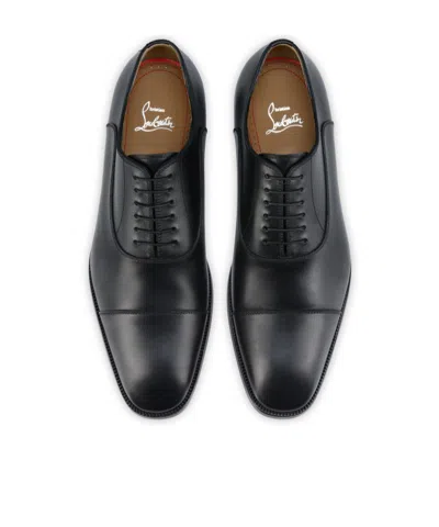 Christian Louboutin Seriox Cap-toe Leather Oxford Shoes In Black