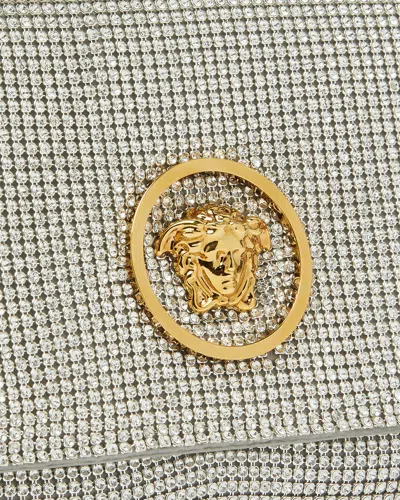 Versace La Medusa Crystal Mesh Clutch Bag
