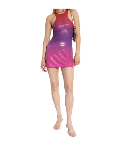 Oseree Gradient Shimmer Mini Dress