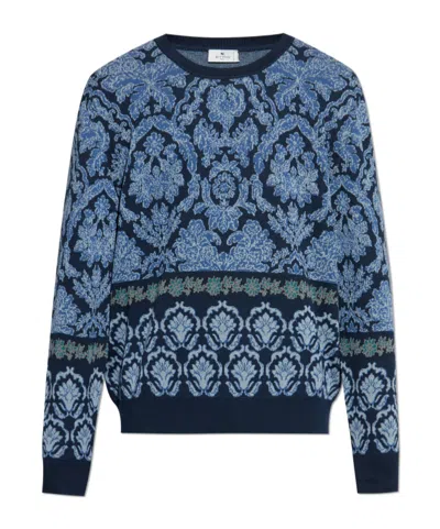 Etro Blue Cotton Sweaters
