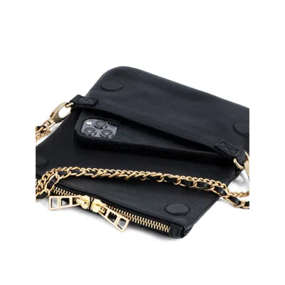 Zadig & Voltaire Womens Black Gold Rocky Ii Wing-embellished Leather Cross-body Bag