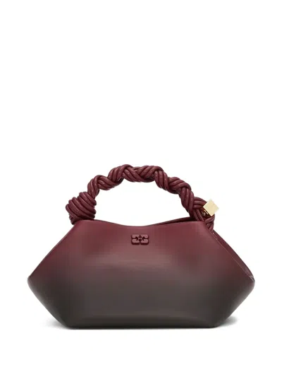 Ganni Small Bou Bag In Burgundy