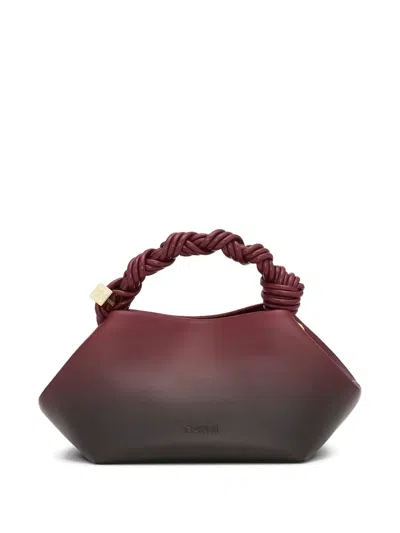 Ganni Small Bou Bag In Burgundy