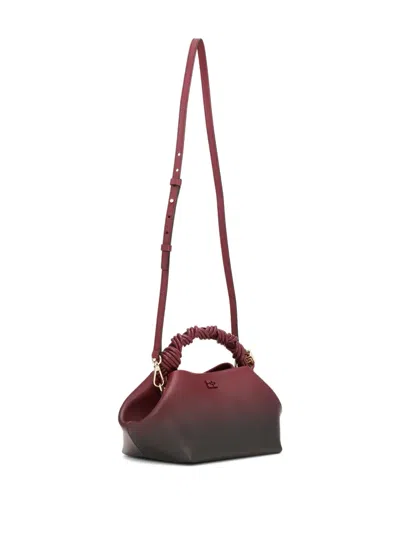 Ganni Small Bou Bag In Burgundy