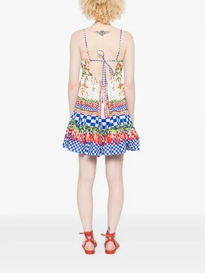 Farm Rio Picnic Peppers Ainika Mini Dress Picnic Peppers Ainika Off White