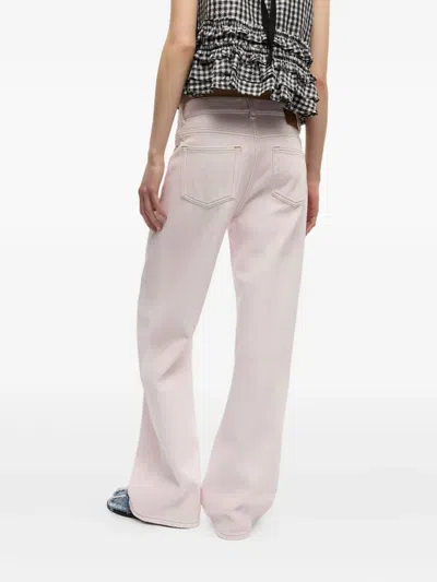 Ganni Oversized Denim Izey Jacket In Pink