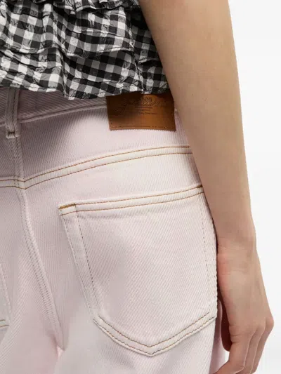 Ganni Oversized Denim Izey Jacket In Pink