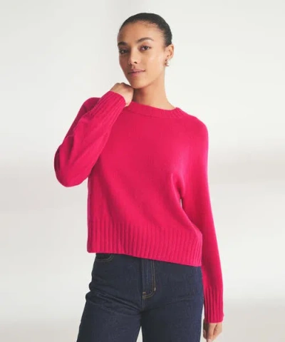 Naadam Signature Cashmere Raglan Crewneck Sweater In Pink