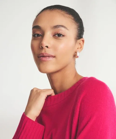 Naadam Signature Cashmere Raglan Crewneck Sweater In Pink