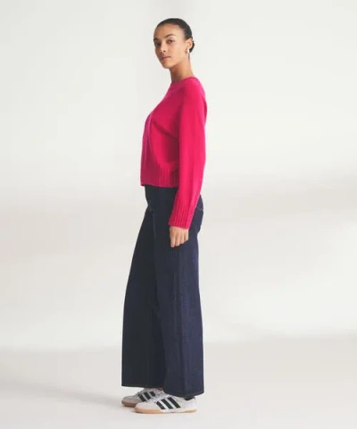 Naadam Signature Cashmere Raglan Crewneck Sweater In Pink