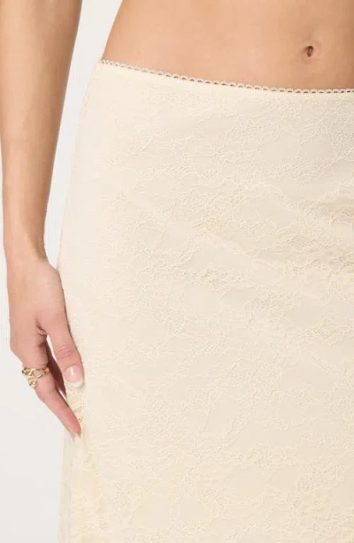 Astr The Label Asymmetric Lace Midi Skirt