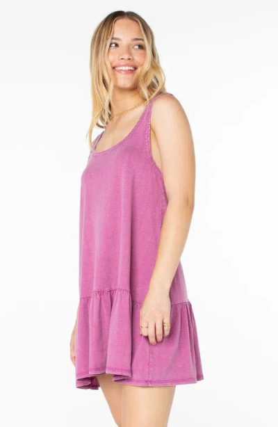 Roxy Juniors' Still Salty Sleeveless Cotton Shift Dress In Pink
