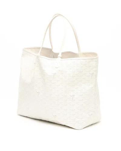 Pre-owned Goyard Saint Louis Gm Tote Bag In White