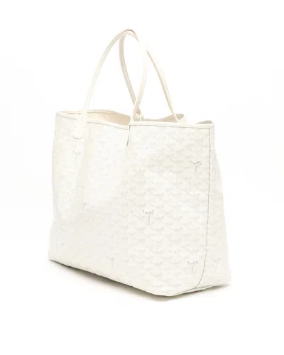 Pre-owned Goyard Saint Louis Gm Tote Bag In White
