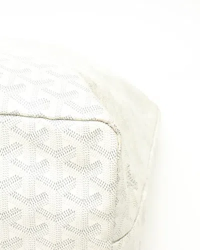 Pre-owned Goyard Saint Louis Gm Tote Bag In White