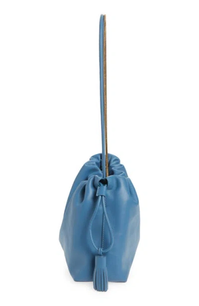 Veronica Beard Stash Leather Drawstring Clutch