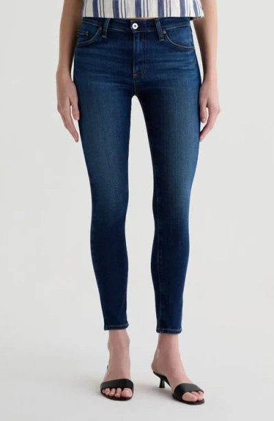 Ag Prima Low Rise Cigarette Ankle Jeans In Epilogue In Blue