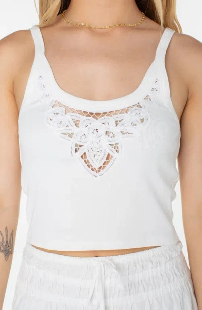 Roxy Wanderlust Crop Tank In White