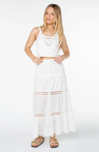 Roxy Wanderlust Crop Tank In White