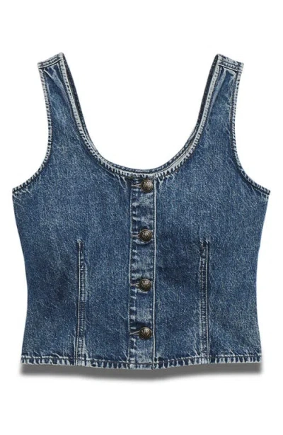 Rag & Bone Poppy Button-front Denim Top