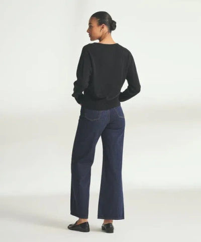 Naadam Signature Cashmere Classic V-neck Sweater In Black