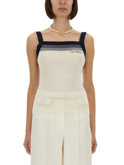 Valentino Wool Tops. In White