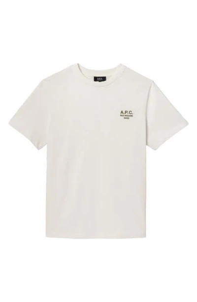 Apc A.p.c. Raymond T Shirt With Embroidered Logo In White
