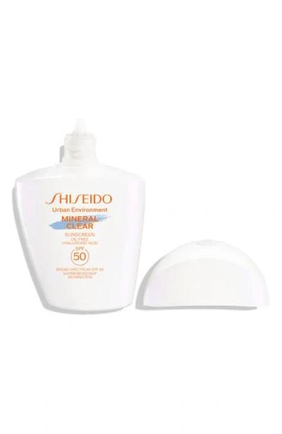 Shiseido Urban Environment Mineral Clear Sunscreen Spf 50 In Transparent