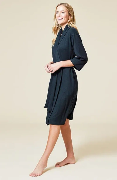 Softies Dream Shawl Collar Robe In Blue