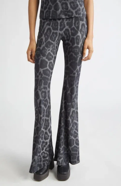 Stella Mccartney Flared High-waisted Leggings Leopard Print In Animal Print