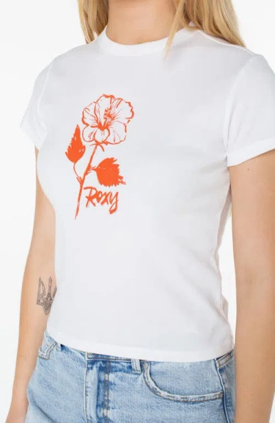 Roxy Sunny Days '90s Graphic Baby Tee In White