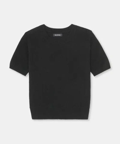 Naadam Lightweight Cashmere Short Sleeve Sweater In Black