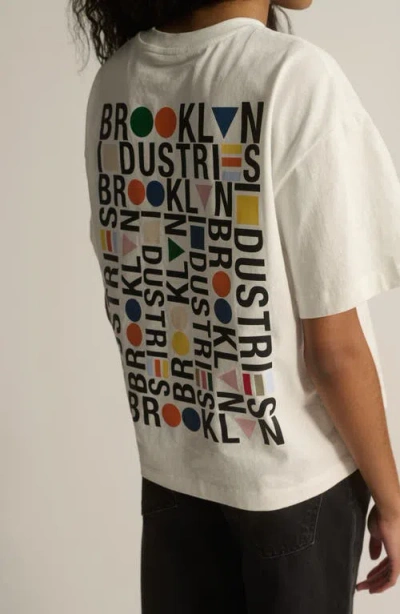 Brooklyn Industries Logo Cotton Graphic T-shirt In White