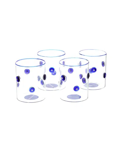 Jonathan Adler Set Of 4 Boxed Dottie Rocks Glassware