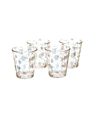 Jonathan Adler Set Of 4 Boxed 1948 Rocks Glassware