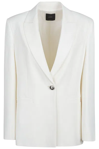 Pinko Equilibrata Linen Blazer In White