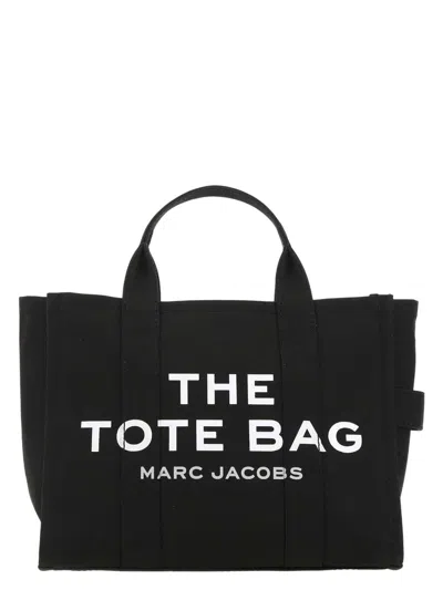 Marc Jacobs Black Canvas The Tote Bag Handbag In Black
