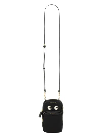 Anya Hindmarch Women Black Nylon Eyes Essentials Crossbody Bag In Black